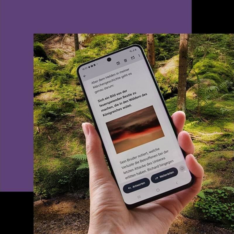 Fantasy-Newsletter auf dem Handy lesen
