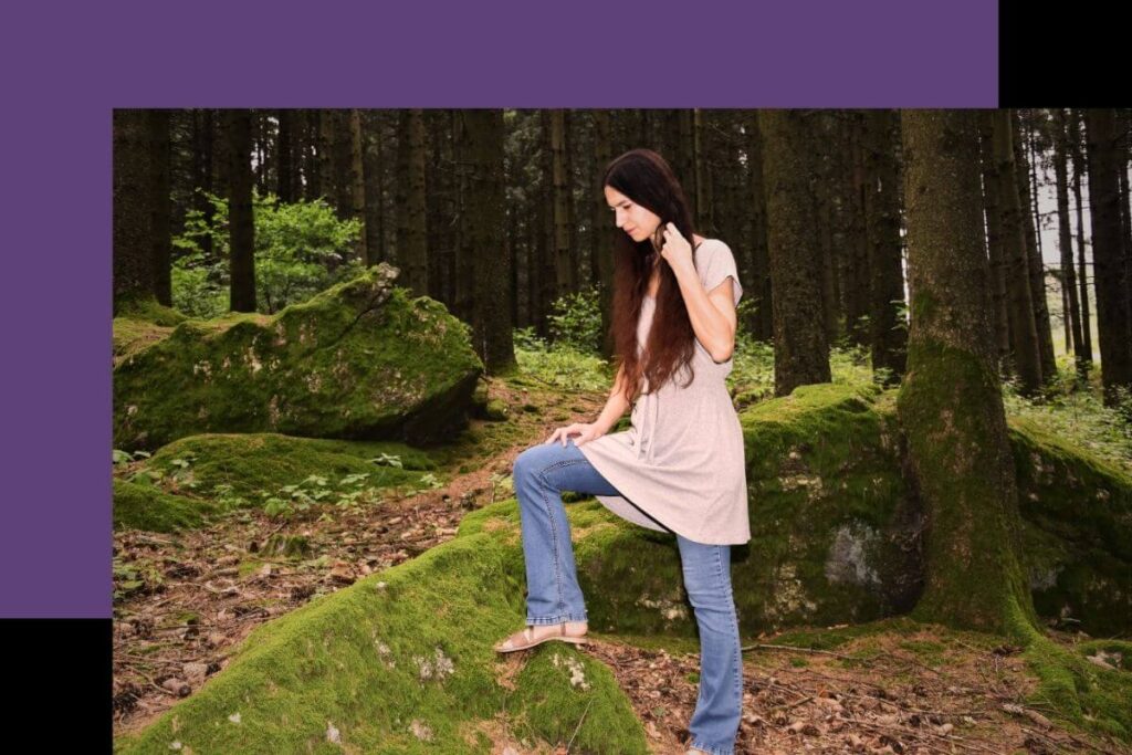 Wald-Schauplatz einer Fantasy-Geschichte