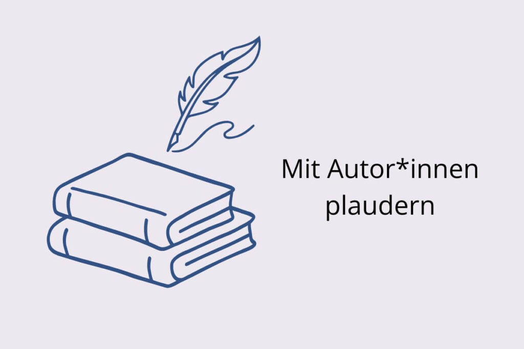 Bücher und Schreibfeder als Symbole für Autoren